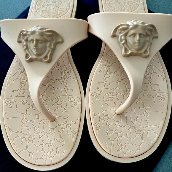 Versace Shoes - Versace Medusa flip flops,